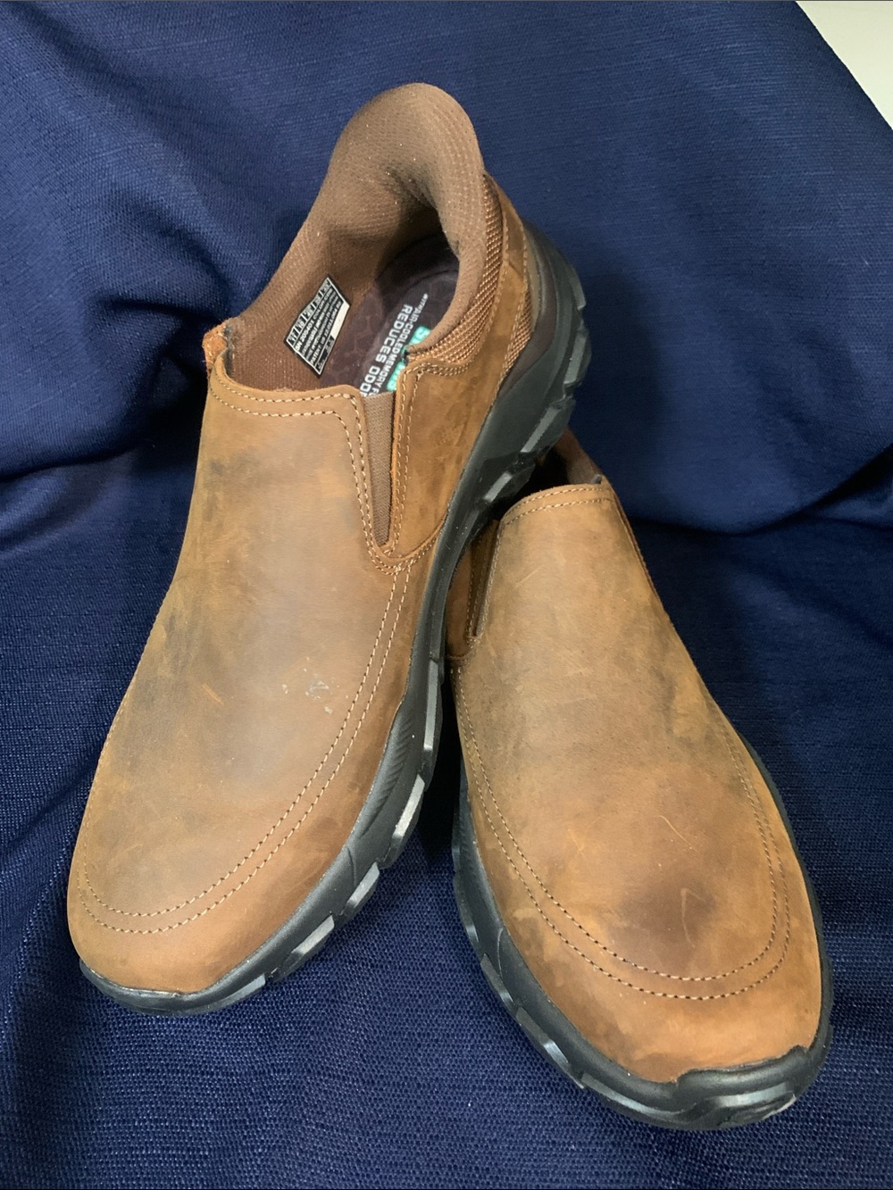 Skechers Men's Brown Slip-On Work Loafers